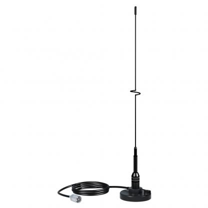 Shakespeare VHF 19" 5218 Black SS Whip Antenna - Magnetic Mount