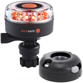 Navisafe Navilight All RED 360° 2NM w/Navimount Base & Horizontal Mount - Black