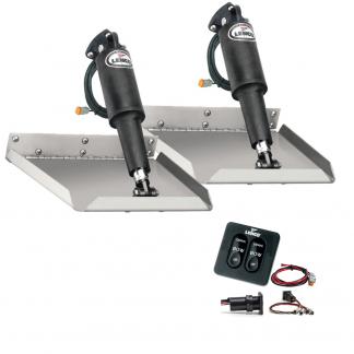 Lenco 9" x 9" Edgemount Trim Tab Kit w/Standard Tactile Switch Kit 12V