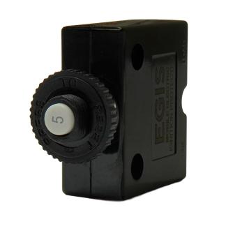 Egis 5A Push Button Panel Mount Circuit Breaker - Spade Terminal