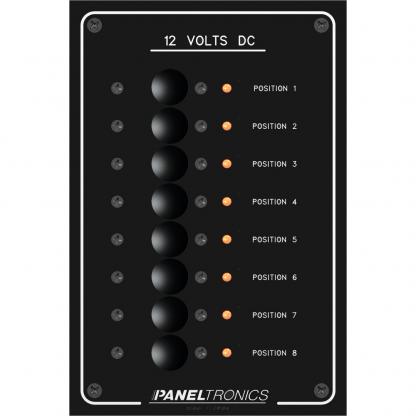 Paneltronics Standard Panel - DC 8 Position Circuit Breaker w/LEDs