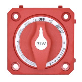 Bluewater Off/1/2/Both Battery Switch - Panel Mount - Red