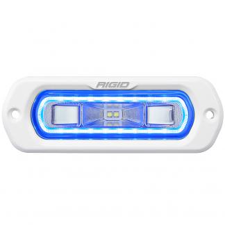 RIGID Industries SR-L Series Marine Spreader Light - White Flush Mount - White Light w/Blue Halo