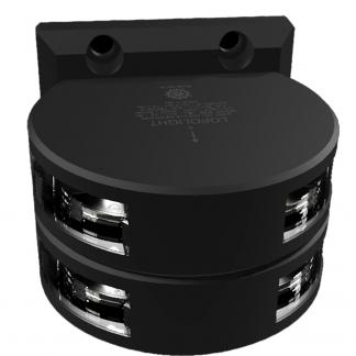 Lopolight Series 201-011 - Double Stacked Masthead Light - 3NM - Vertical Mount - White - Black Housing
