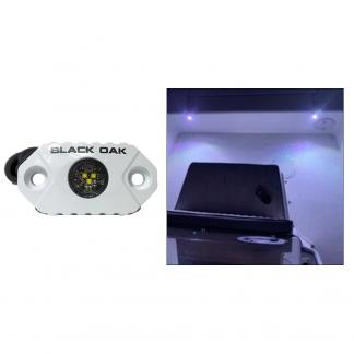 Black Oak Rock Accent Light - White LEDs - White Housing