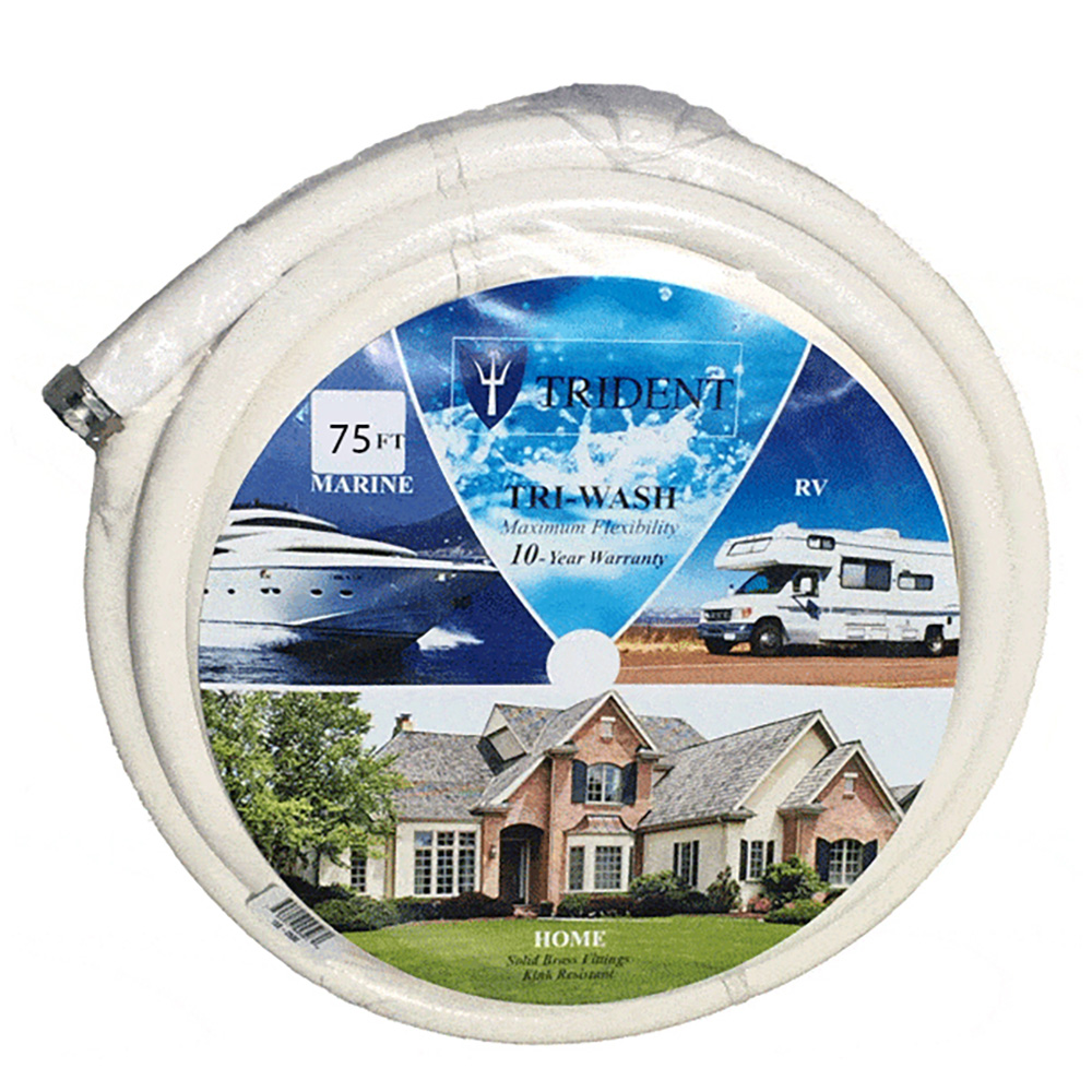Trident Marine 5/8" ID x 75' Wash Down/Camper Hose w/Fittings Trident Marine 5/8" ID x 75' Wash Down/Camper Hose w/Fittings