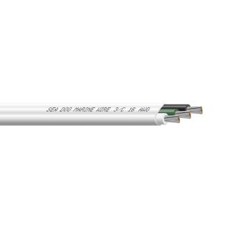 Sea-Dog 16/3 AWG Flat Triplex Wire - White/Green/Black - 1000'