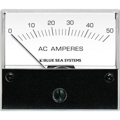 Blue Sea 9630 AC Analog Ammeter  0-50 Amperes AC