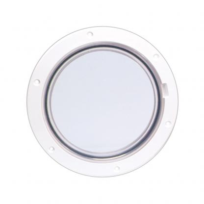 Beckson 6" Clear Center Pry-Out Deck Plate - White
