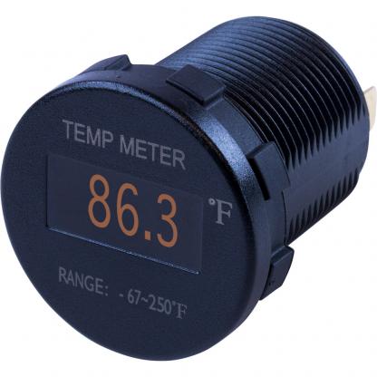 Sea-Dog Round OLED Temperature Meter Fahrenheit w/6' Lead