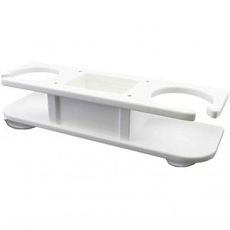 TACO 2-Drink Poly Holder w/Catch-All - White