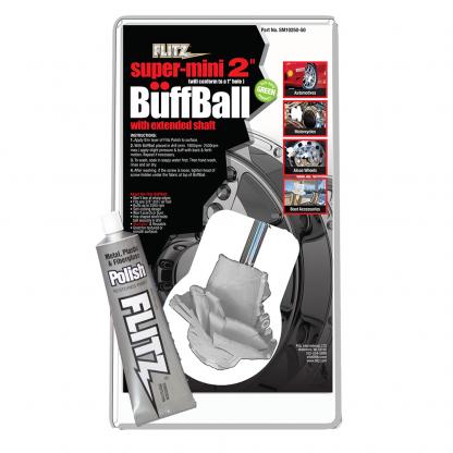 Flitz Buff Ball - Super Mini 2" - White w/1.76oz Tube Flitz Polish