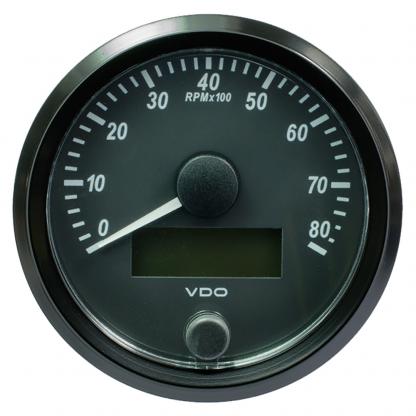 VDO SingleViu 80mm (3-1/8") Tachometer - 8000 RPM