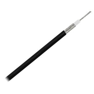 Pacer RG58AU Coax Cable Stranded TV Cond TV Braid - Black Jacket - 200'