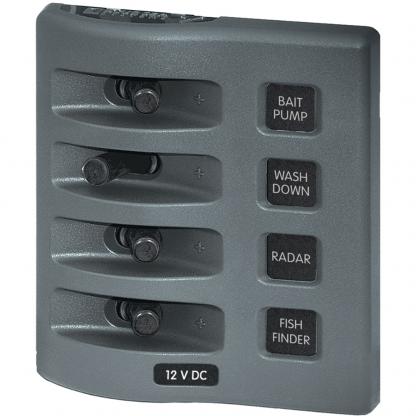 Blue Sea 4305 WeatherDeck® 12V DC Waterproof Switch Panel - 4 Posistion