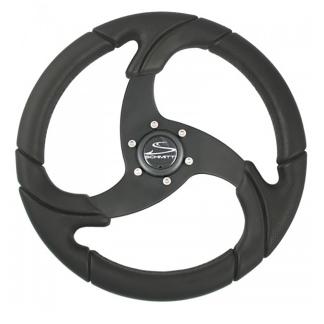 Schmitt Marine Folletto 14.2" Wheel - Black Polished Polyurethane - 3/4" Tapered Shaft w/Black Center Cap