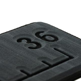 SeaDek 36” Routed Ruler - 6mm - Brushed Texture - Dark Grey/Black