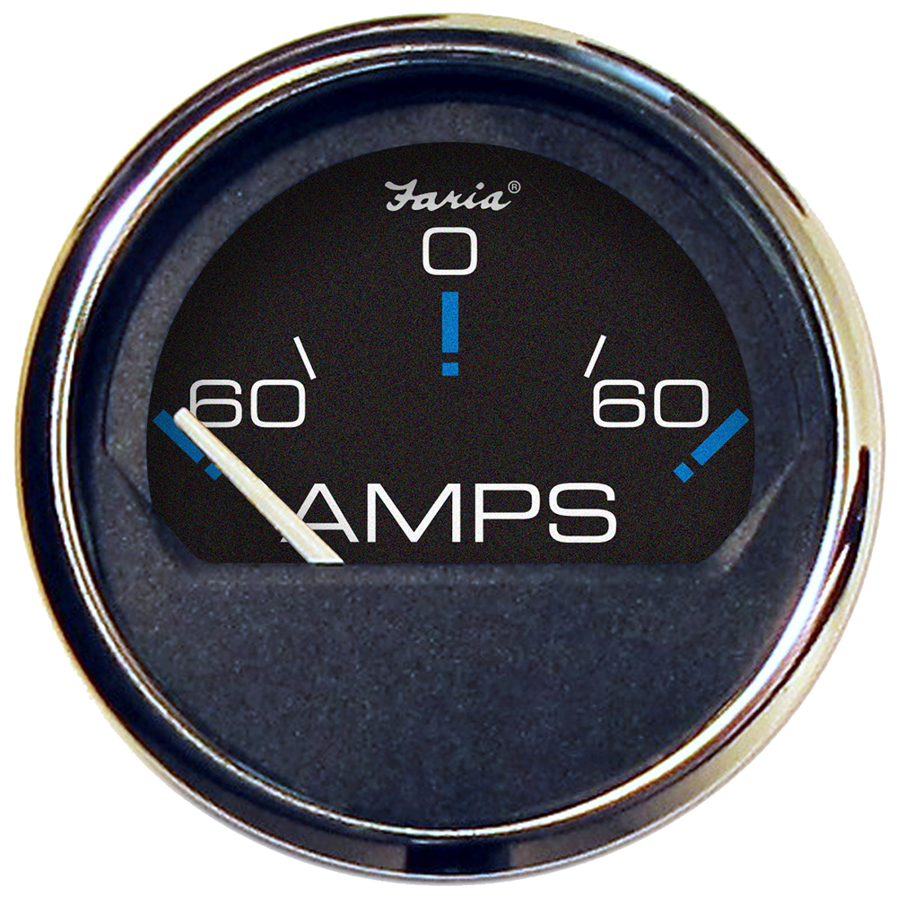 Faria Chesapeake Black 2" Ammeter Gauge (-60 to +60 AMPS) Faria Chesapeake Black 2" Ammeter Gauge (-60 to +60 AMPS)