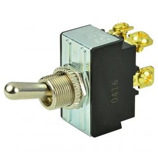 BEP DPST Chrome Plated Toggle Switch - OFF/ON