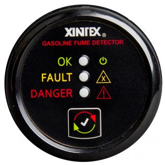 Fireboy-Xintex Gasoline Fume Detector - Black Bezel - 12/24V