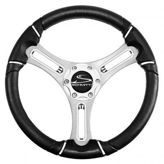 Schmitt & Ongaro Torcello 14" Wheel - 04 Series - Polyurethane Wheel w/Chrome Trim & Cap - Brushed Spokes - 3/4" Tapered Shaft