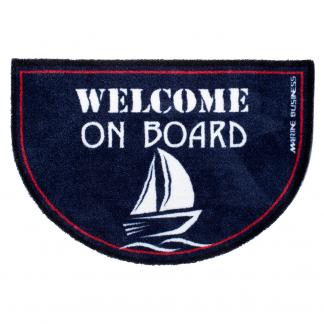 Marine Business Non-Slip WELCOME ON BOARD Half-Moon-Shaped Mat - REGATA