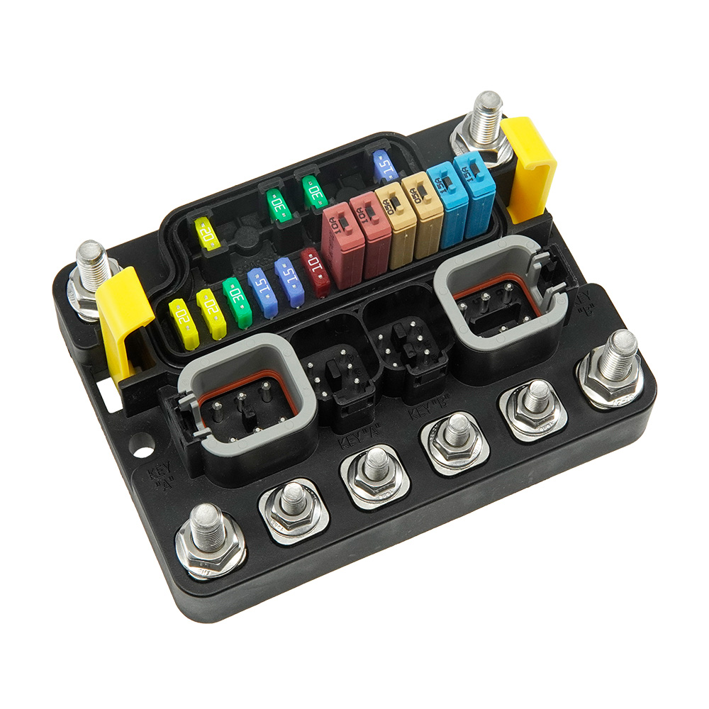 Egis MT Series 12-Position Sealed Fuse Block w/Ground Busbar Egis MT Series 12-Position Sealed Fuse Block w/Ground Busbar