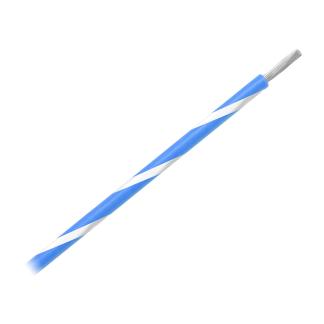 Pacer 14 AWG Gauge Striped Marine Wire 500' Spool - Blue w/White Stripe