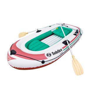 Solstice Watersports Voyager 4-Person Inflatable Boat Kit w/Oars & Pump