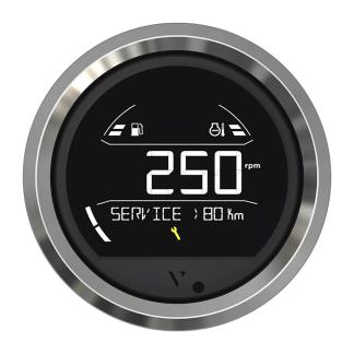 Veratron VL Digital 85 w/Triangular Chrome Bezel