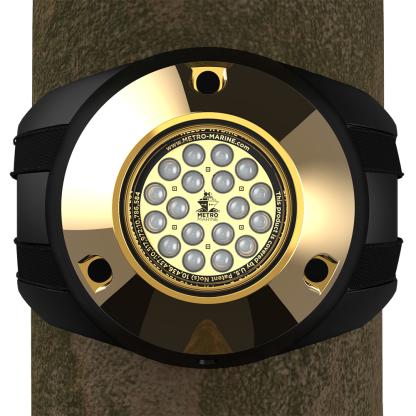 Metro Marine High-Output Piling Mount Underwater Light w/Intelligent Monochromatic LED's - Green, 45° Beam