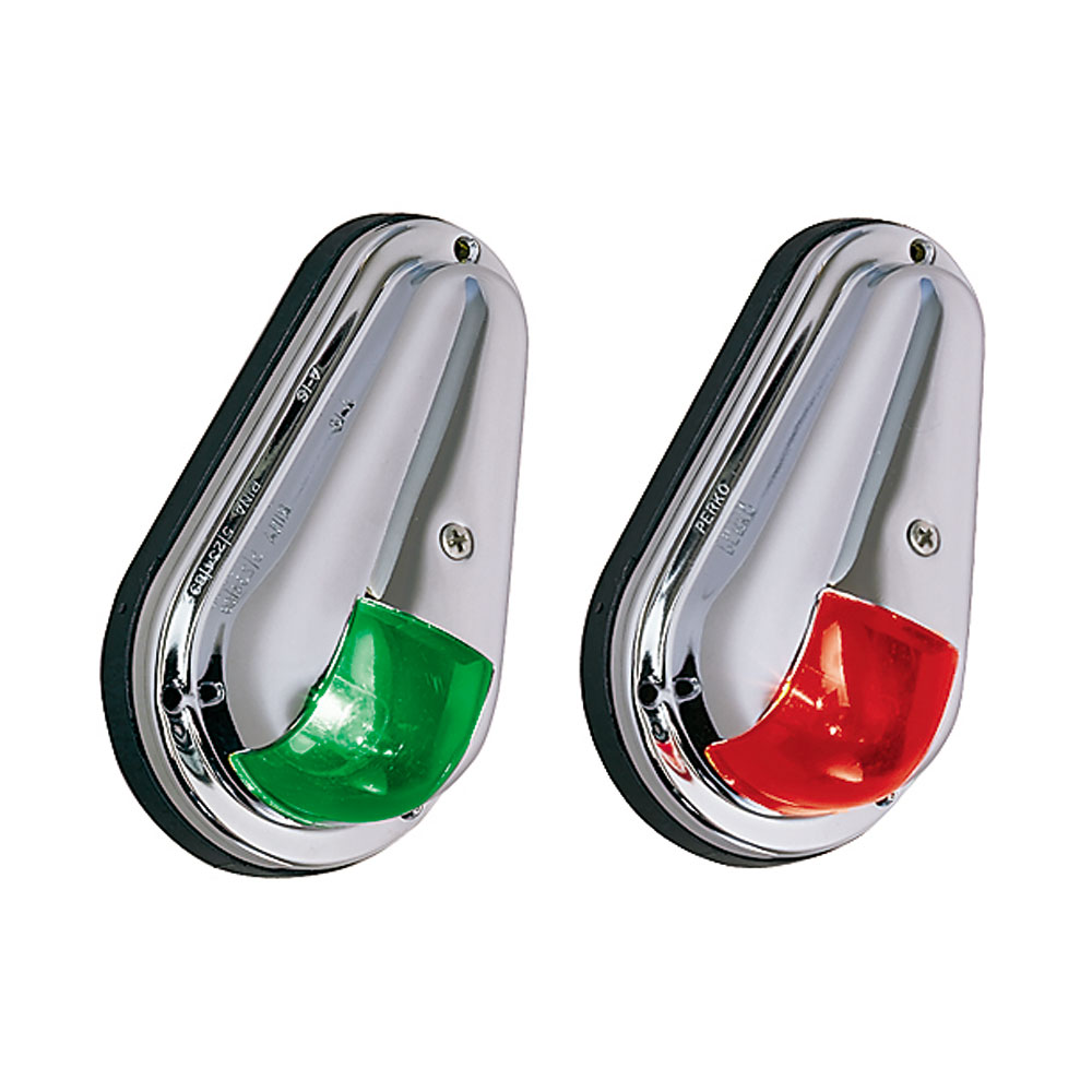 Perko 12V Vertical Mount Side Lights Chrome Plated Brass MADE IN THE USA Perko 12V Vertical Mount Side Lights Chrome Plated Brass MADE IN THE USA