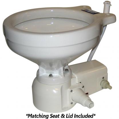 Raritan Sea Era Toilet - Marine Size - Freshwater Solenoid - Straight & 90° Discharge - Smart Toilet Control - 12v