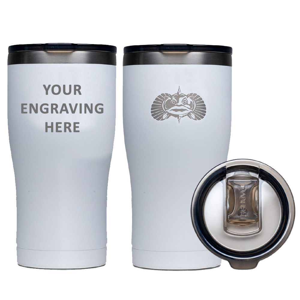 Toadfish Custom Engraved Non-Tipping 20oz Tumbler - White *Minimum Order Quantity of 25 Toadfish Custom Engraved Non-Tipping 20oz Tumbler - White *Minimum Order Quantity of 25