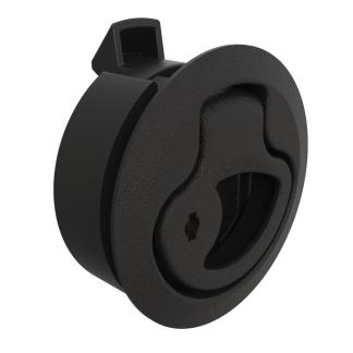 Southco Push-to-Close Latch, Medium Size, Key Locking, 2 - 7mm Grip, Plastic, Natural - Black