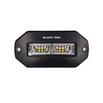 Black Oak 4" Marine Flush Mount Spreader Light - Black Housing - Pro Series 3.0