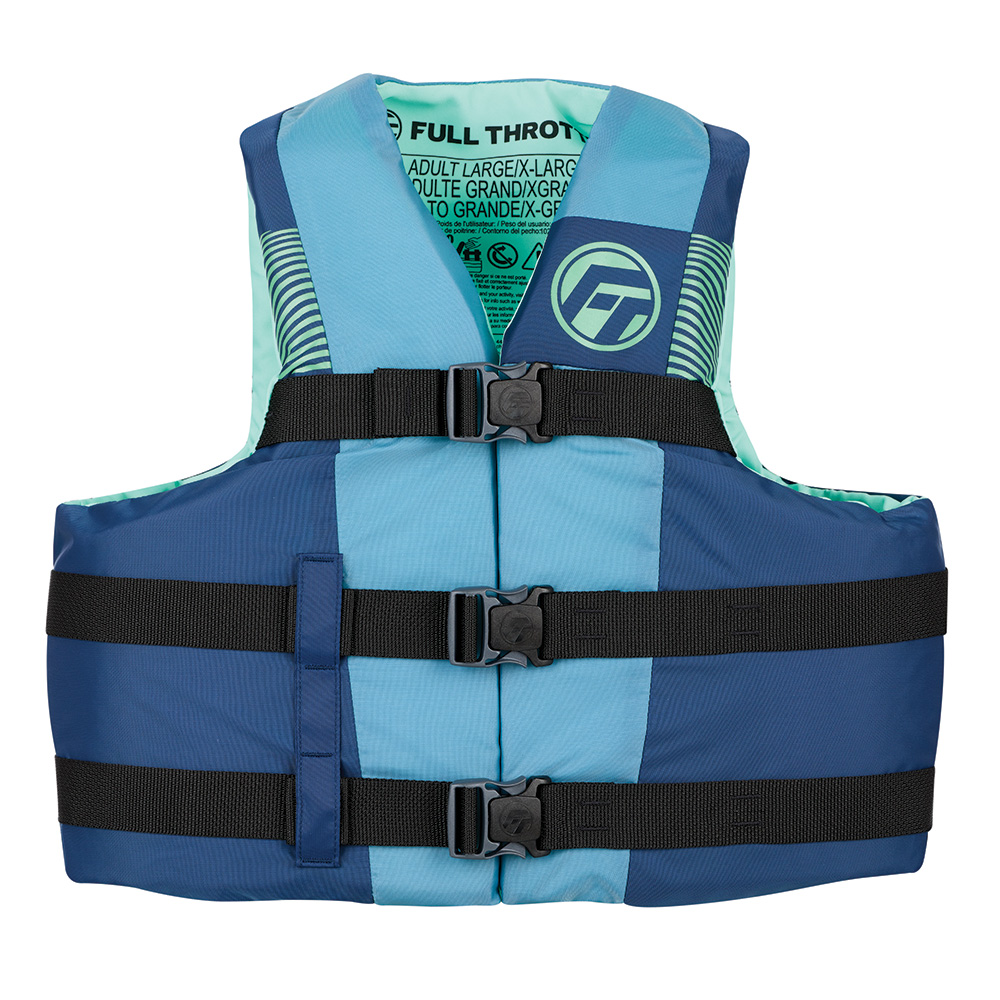 Full Throttle Nylon Life Jacket - Youth - Blue/Black Full Throttle Nylon Life Jacket - Youth - Blue/Black