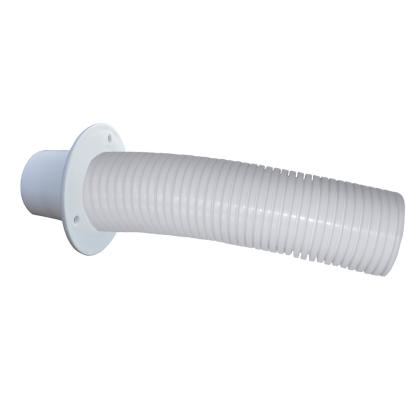 Trident Marine 4' White Stern Flex Hose w/Transom Flange