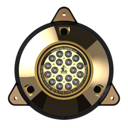 Metro Marine High-Output Surface Mount Underwater Light w/Intelligent Monochromatic LED's - Green, 45° Beam