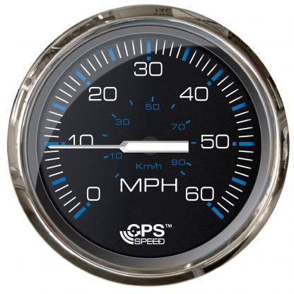 Faria Chesepeake Black 4" Studded Speedometer - 60MPH (GPS)