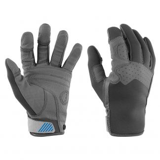 Mustang Traction Closed Finger Gloves - Grey/Blue - Small