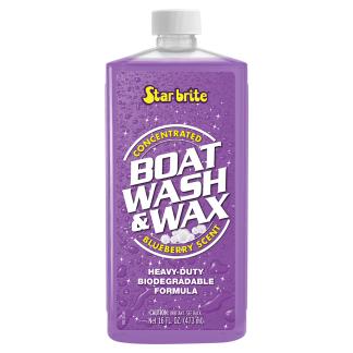 Star brite Boat Wash & Wax - Heavy Duty Concentrate - Blueberry Scent - 16 oz