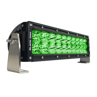 Black Oak 10" Green LED Hog Hunting Light Bar - Combo Optics - Black Housing - Pro Series 3.0