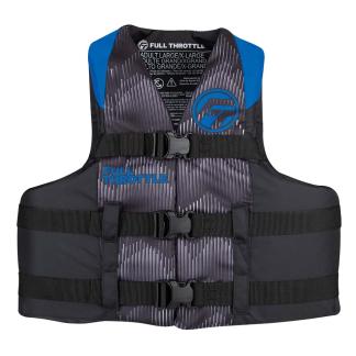 Full Throttle Adult Nylon Life Jacket - Blue/Black - Small