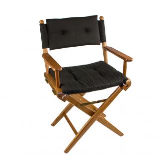 Whitecap Director's Chair w/Black Cushion - Teak