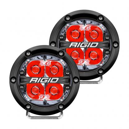 RIGID Industries 360-Series 4" LED Off-Road Spot Beam w/Red Backlight - Black Housing