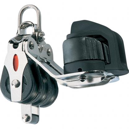 Ronstan Series 20 Ball Bearing Block - Triple - Becket - Cam Cleat - 2-Axis Shackle Head