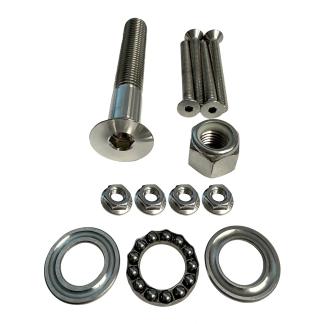 Sea Swivel Replacement Mount Hardware Kit w/5" Main Bolt, Nut, Bearing, & 4-Bolt Package of Mounting Hardware