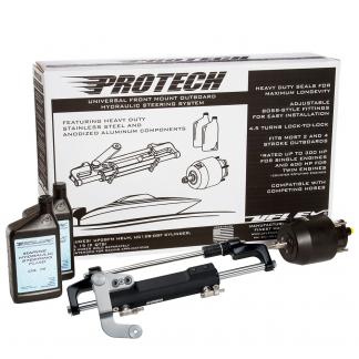 Uflex PROTECH 3.1 Front Mount OB Hydraulic System - Includes UP28 FM Helm, Oil & UC128-TS/3 Cylinder - No Hoses