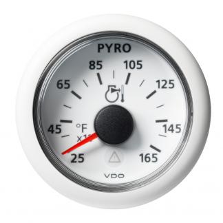 Veratron 52 MM (2-1/16") ViewLine Pyrometer - 250° to 1650°F - White Dial & Bezel